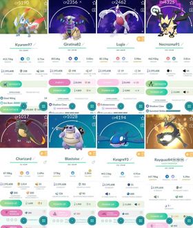 | Pokémon GO Lv 73 Account | 267 Legendaries, 229 Shinies, 38 Shiny Legends | White Kyurem, Dawn/Dusk Necrozma, Rayquaza