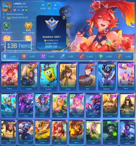 HERO 138 SKIN 213 | EMBLEM ALL MAX | PACE FANNY| VALE GARA| COLECTOR NATALIA| EPIC ROGER| HERO GOOD| SKIN GOOD| INSTANT DELIVERY