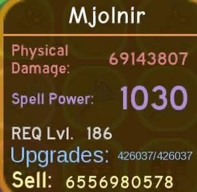 Mjolnir - Dungeon Quest Reborn
