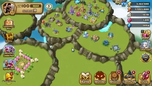 ASIA Lv 100|3 LD[Zenisek,Manana,Wedjat]|65 Total NB5[Legolas,Etc]+175 6*Monster|ALL Farm R5+Tiana 207 SPD+Many Skin|Hive|SWR1482