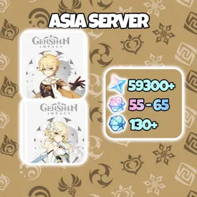 [Asia] 59300 Primogems + 55-65 Interwined Fate + 130+ Acquaint Fate | 540 Wishes | AR50+ | DM For Catalog