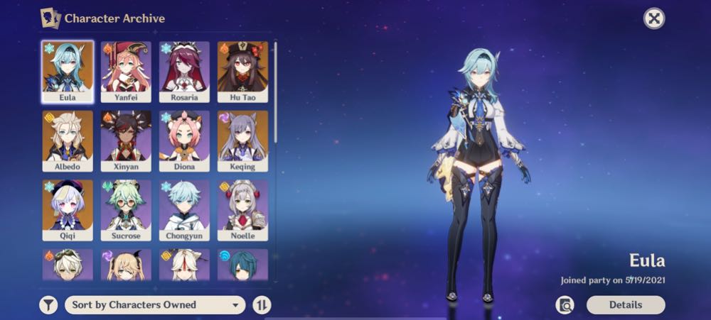 ✨AR 55| Eula, Hu Tao, Albedo, Keqing, Qiqi, Amos Bow, Skyward blade