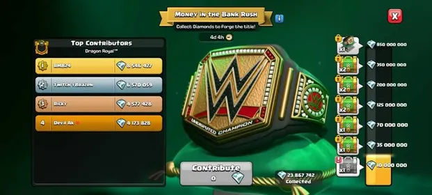 MONEY IN THE BANK RUSH EVENT | SUPER FAST SERVICE [ 125 MILLION DIAMOND TOKENS ]