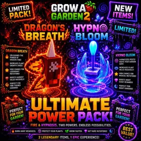 25x 🔥 Dragon's Breath 🐉 + 35x 🌀 Hypno Bloom 🌷 | SEED PACK | Grow a Garden 2 (GAG 2) | 🌈 SUPER ✨ |⚡️Instan Delivery⚡️