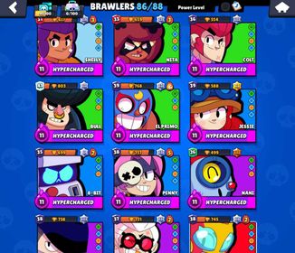 86 Brawlers, 21 Max , 17 Hypercharge,  Cup 40k