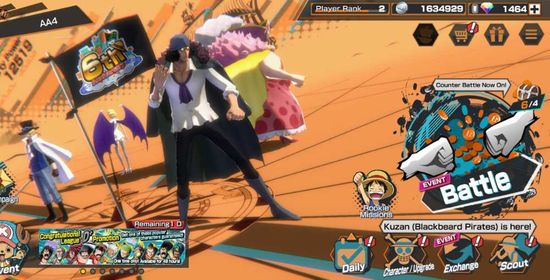 Bounty Rush 3 ex ( New sabo+ New kouzan +Zoro) 1400 gems android