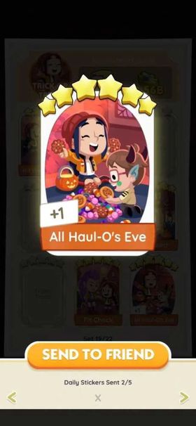 Monopoly GO 6 Star - [Set19-9 All Haul-O's Eve]