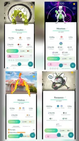 PGO# 14➤L65 | 2x 4* Legendary Mewtwo 2984 Yveltal 2160 | 6x Shiny Legendary | 706K Stardust | 540 Mewtwo Candy | 100 Link Holder | End Game