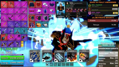 🐲Blox Fruit | 14.3m Pirate Bounty + Dark Coat + 3 Race V4 [Cyborg V4] + Godhuman + CDK+HS+S,Guitar + Mammoth Fruit | Visit my shop for more epic deals!