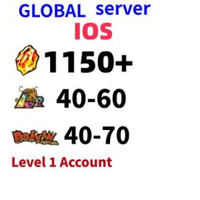 GLOBAL[IOS][INSTANT]1500+ Dragon Stones+LR Spirit Bomb Goku+40-60 LR+40-70 limited role DRAGON BALL Z DOKKAN BATTLE Beginner Account Level 1 Account|Dragon Ball Z Dokkan Battle