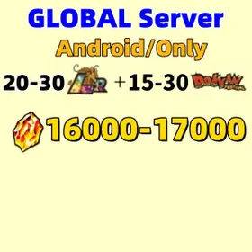 ANDROID[GLOBAL][INSTANT]16000-17000 Dragon Stones+15-25 LR+12-25 limited role DRAGON BALL Z DOKKAN BATTLE Farmed Starter Account|Dragon Ball Z Dokkan Battle