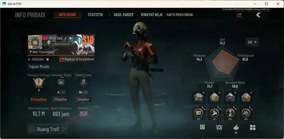 Mobile | LV 30 | SV 10,7M | CV 7,5M | Exclusive FAL Htn,H416 BP,VSS Squire | AKM Maelstorm,F2000 D Yeti|Battle Machete|SS AB903B