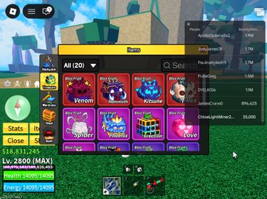 ID 533:Level 2800+God Kitsune T-rex Mammoth Venom Inven|Unverified Account|Auto Delivery|Blox Fruits