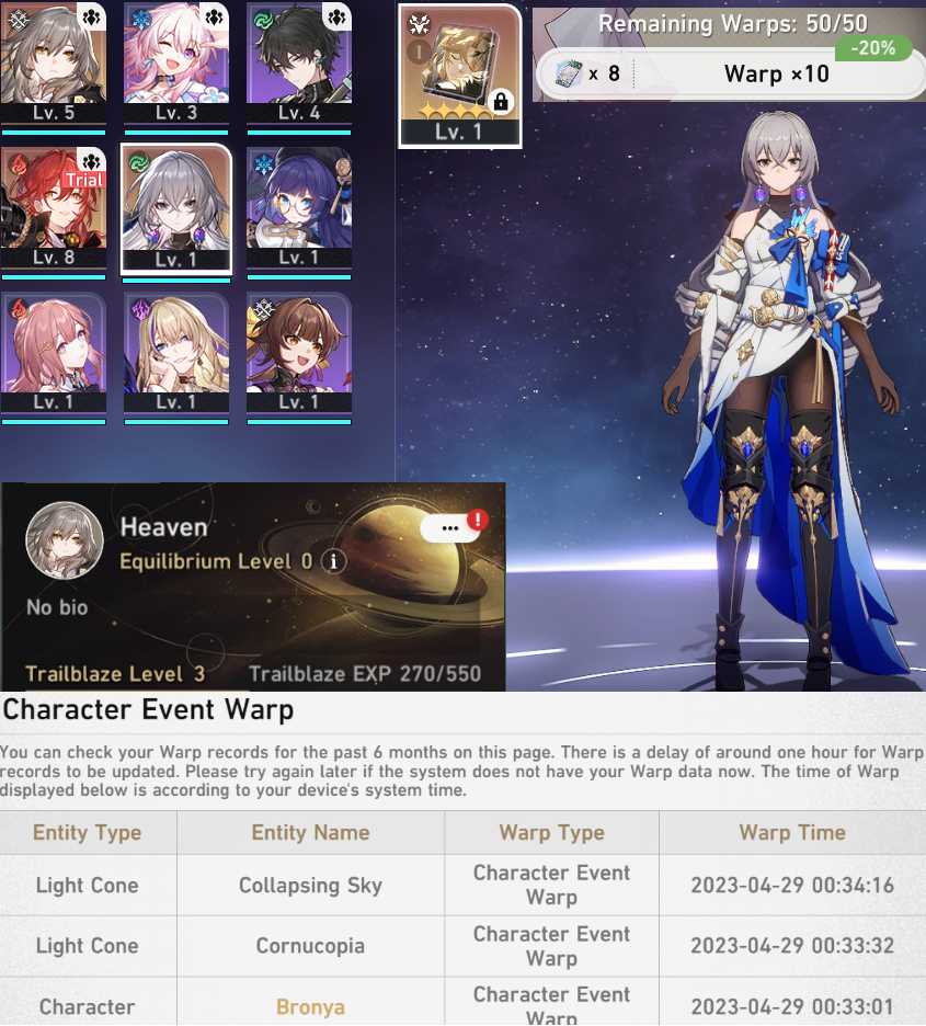 [Asia] TL3 Bronya + Sleep like the Dead Guaranteed Event Banner