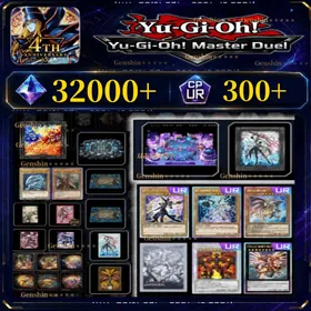 Yu-Gi-Oh! Master Duel][Fast Delivery]32000-35000 diamonds + [300UR dust + 600SR]|random 3-5 Royal Finish UR Card+Purchased the 3000 Gems Evil★Twin / Live☆Twin Set+Purchased the 2000 Gems 2025 New Year Bundle+Purchased the 3600 Gems Sky Striker Set.+Purchased the 2000 Gems 2025 WCS Set Included+Purchased the 3000 Gems Mikanko Lucky Card Set+ Summon Ticket above 200+Random 10 URs|[Send Konami account ]Unlinked Steam|Ranked played|Android/IOS/PC/Universal