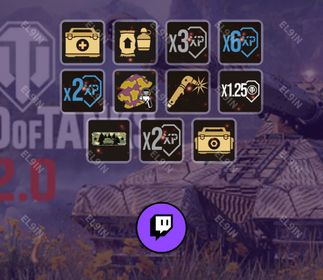 💎 Twitch Drops ❤️ Steel Asylum #1 🧨 World of Tanks Console [Total 11 Items]