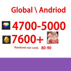Global|Android/Only|4700-5000RD|7600+GF|swimsuit Big Mom+random four stars|100% Safe Account|