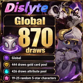 Global | 870 draws, 444 draws gold card pool, 426 draws attribute pool, Tevor Sphinx, Toland Tezcatlipoca, 19-25 random 5-star characters