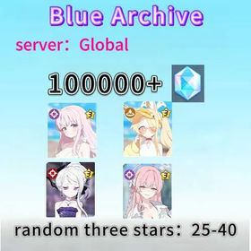 Global|Limited Mika + Swimsuit Hanako + Formal Hina + Swimsuit Seia + 2~8 Random Limited Characters|diamonds：100000+|random three stars：25-40|Fast delivey
