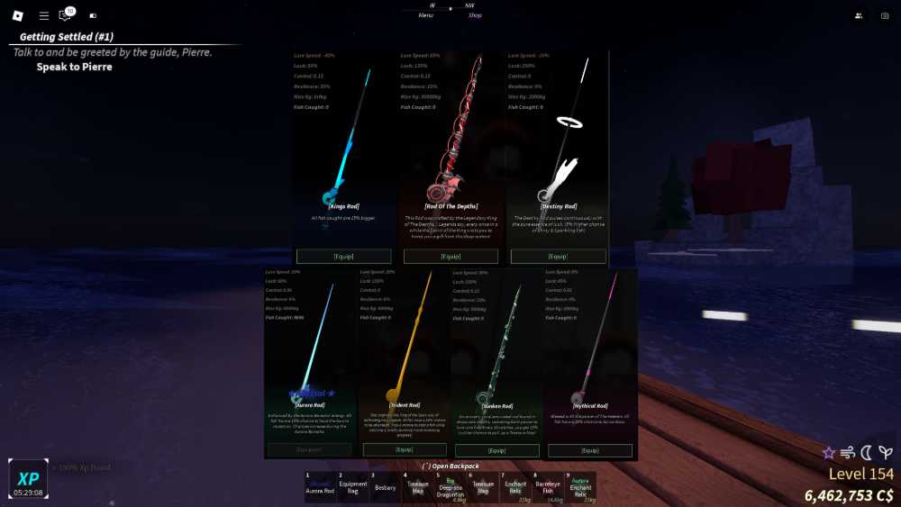 Account FISCH |Rod Of The Depths | Trident Rod | Kings Rod | Aurora Rod ...
