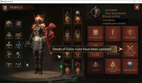 EU - Kesor | 60(732) Necromancer - Slayer | CR 40045 | Reso 465 | Inverno III | Varog Lv30 (*4) | CS Free Takemail DI079B