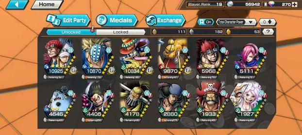 R111✨3EX 1MAX✨KIDLAW MAX✨BONNEY✨ROGER✨GOOD MEDALS✨MANY CHARACTER✨ANDROID/IOS