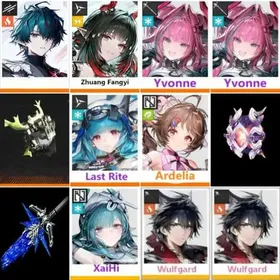 Asia|lv2|Camille+Zhuang Fangyi+Yvonne+Yvonne+ZhuangFangyi Weapons+Last Rite+Ardelia+weapons+weapons+XaiHi+Wulfgard+Wulfgard+Random 4 stars|The novice pool has not been moved|Fast delivery