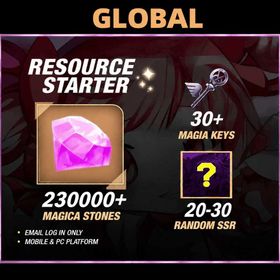 Global Server|230000+Magica Stones+Magia Key*30-110+Premium key*3+Gold Key *2+20-30 Random Five-Star Characters+Account story is complete/Android/iOS Interoperability Magia Exendra