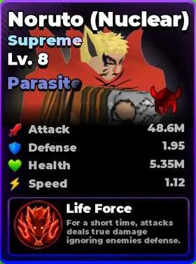 Naruto (Nuclear) Lv.8 Parasite | Trait Viking | Roll Anime to Fight | Fast Delivery |