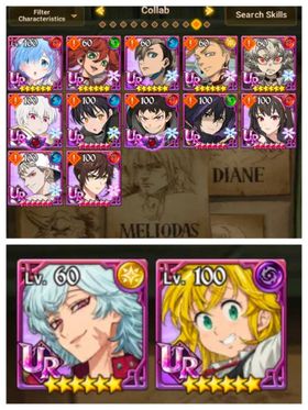 Global, 2.315💎 UR Gawain. 8,1 Mil buff, 6LR +🔥17UR+12 collab chars + Cross IF Another Meliodas + Another Ban , Collab : Gachiakuta + Fire Force + Tower of God + Shadow + Rem, UR Meliodas LR 2/6  + 295X LR coin