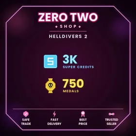 3000 Super Credits + 750 Medals - Helldivers 2 [PC/PS/XBOX]