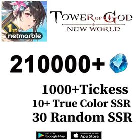 [Global]210000+Diamonds /Tickets 1000/ 10 True Color SSR/ Random:30 SSR Characters