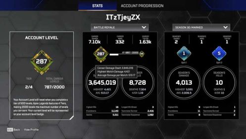 LVL 787 | 7 HEIRLOOMS | 486 BALLER | BP S12 13 14 18 19 20 21 23 24 25 26 FULL MAX | MASTER S17 | TOP TIER FLATLINE | FULL EMAIL ACCESS | ALL PRESTIGE SKINS LVL 3 | 40 EXOTICS | BP S22 MAX 1 SPLIT |