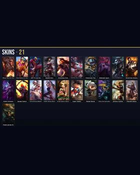 🌍 EUW ⭐ Unranked 🎨 21 Skins 🏆 68 Champions 💙 2K BE 📈 Level 41 🏅 Victorious Sivir 🔹 Muay Thai Lee Sin 🔹 Pool Party Lee Sin 🔹 SKT T1 Lee Sin 🔹 Bandit Sivir 🔹 Workshop Nunu & Willump 🔹 Fisherman Fizz 🔹 Debonair Jayce 🔹 Hired Gun Graves m9534479526