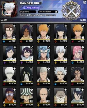 BSR382 – Nuverse Global/SEA | 20 Limited SSRs + 21 Signatures | Max-Cost Aizen B6 | Ichigo TYBW + Bankai