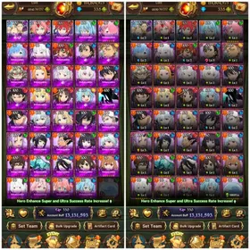 Asia, 691💎 13,1 Million buff, 24LR + 🔥16UR + 40 collab chars, have newest char another Meliodas + another Ban + 280x LR coin
