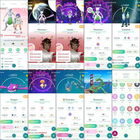 LVL 36👑11x Armored Mewtwo👑5 Shiny Legend (Kyogre/Mewtwo)🌍BG Loc Rayquaza💯Hundo Lunala/BG Mewtwo🧬Mega Mewtwo Y/Gyarados✨7 Shiny✨115 Legendary