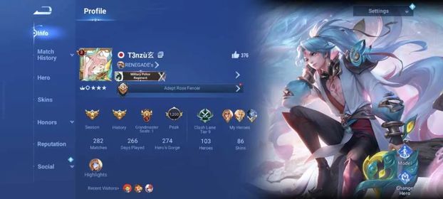 Global Hero 103 Skin 86: 3 Legend (Allain, Yao, Sun Ce) 2 Cosmic (Dun, Alessio) AOT Annie (Mayene) etc Log Google