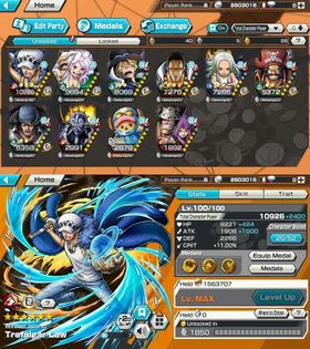 LVL 8 - 7 EX META 1 MAX -TRAFALGAR LAW MAX - NEW EXTREME JEWELRY BONNEY - SABO - KIZARU - SSNAKE - ROGER - KUZAN - BR998