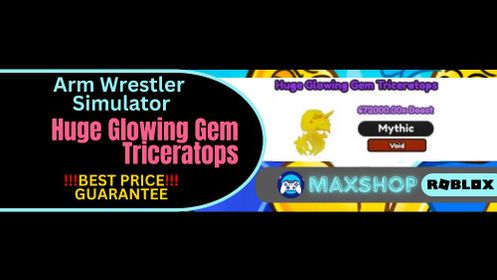 Arm Wrestler Simulator | 6.72M Huge Glowing Gem Triceratops Myhtic Void | BEST DEAL✅