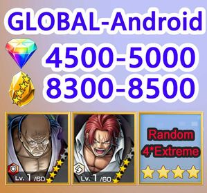 Android-Nusjuro+Shanks(Light)+4*Random Extreme+4500-5000*Diamonds+8300-8800*Crystal Fragments+50-70*Random 6 star