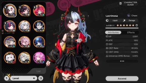 NTE569 – EU Ultimate Endgame Account | All Limited Characters & Arcs, Lacrimosa Gacha Skin, Fully Built