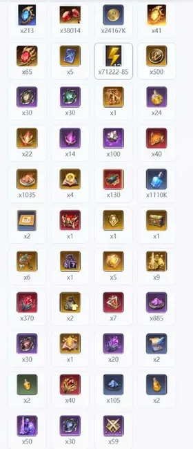 Instant [Global] Crystals: 65 Red, 41 Gold, 213 Blue| 38k Gems, Random 5 legendary, 1 prime card| Fresh acc