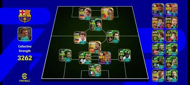 3k Rank💥3262x Strength💥7x BigTime! 98x Booster! BigTime Messi! BigTime Ronaldo! BigTime Rodri! Gullit! Mbappe! Cannavaro! Haaland! Maldini! Rummenigge! Shevchenko! Andrea Pirlo! Van Dijk! Thuram! Roberto Carlos! Hazard|Fully Rare|Konami Only