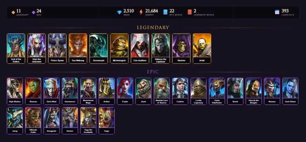 [STARTER]Prince Kymar+Geomancer+Scyl+Visix+Wukong+Dorothy Gale+Xenomorph+Michelangelo+Ezio+Vallaryn the Equalizer+23Epics