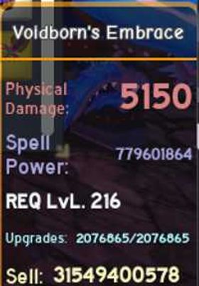Dungeon Quest - VoidBorn Embrace 779 - Level 216 New Legendary Weapon - Mage