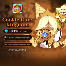 Cookie Run: Kingdom Dark Cacao Starter Account | 160,000+ Crystals + 3–6 Ancient/Legendary/Epic