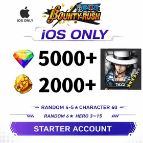 Global[IOS/Only][5000-5200RD][1700-2000 GF]+[4★ Awakened Form Rob Lucci] +60-70+ Random 4-5 Star Characters+Random 6 Star Character 3-15[Fast delivery][Beginner Account]|ONE PIECE Bounty Rush