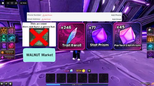 ACC LVL 55 | 83000 Gems 246 Trait Rerolls | Anime Origins | Roblox | Unverify Account [Instant Delivery]