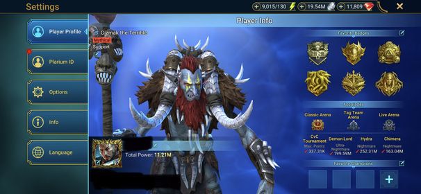 [3 Mythical Champions][11.21M] Lady Mikage(5*),Gizmak,Embrys + 155 LEGENDARY (Titus+Wixwell+Yumeko,Lamasu,Ursuga,Armanz,Fabian,Gnut,Pythion(5*),Ankora(5*),Admiral,Rotos x2,Firrol,Padraig,Tholin...) + 1k UNM + SHARDS(117a+48v+7p+10s) + 11809 gems